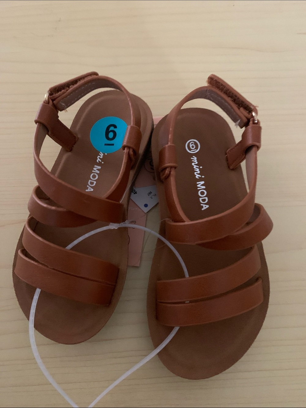 Kids Brown Strappy Sandals - Size 9